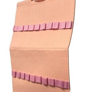 Adorable Pink Felt Wall Closet Hanging Headband Hair Bow Holder w Elastic Loops